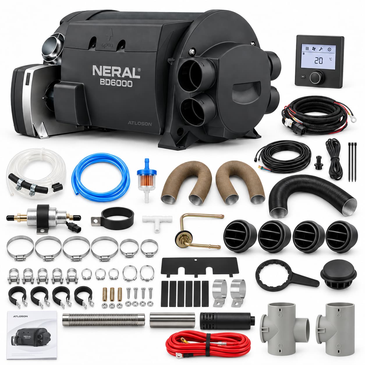 ATL7001 · BD6000 Heater Kit, Dual Air/Water, 6kw, 12V/120V, Diesel, Controller Digital - BT