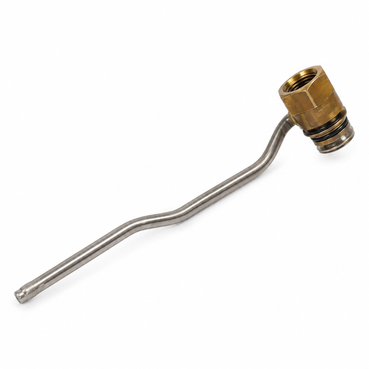 Glow plug connection with fuel intake tube